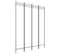 Biombo Divisor De 4 Paneles De Tela Blanco 160x200 Cm Vidaxl