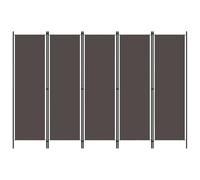 vidaXL Biombo Divisor de 5 Paneles de Pie Plegable Separador Habitación Dormitorio Estancia Decoración Partición Privacidad Gris Antracita 250x180 cm