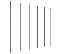 vidaXL Biombo Divisor de 5 Paneles Separador Decoración Habitación Dormitorio Oficina Pantalla Privacidad Pared Plegable de Tela Blanco