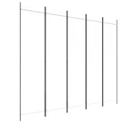 Biombo Divisor De 5 Paneles De Tela Blanco 250x200 Cm Vidaxl