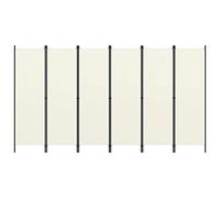 vidaXL Biombo divisor 6 paneles plegable – Pantalla de privacidad Blanco 300x180 cm