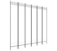 vidaXL Biombo Divisor de 6 Paneles Separador Decoración Habitación Dormitorio Oficina Pantalla Privacidad Pared Plegable de Tela Blanco
