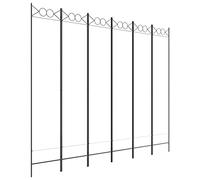 vidaXL Biombo Divisor de 6 Paneles Separador Decoración Habitación Dormitorio Oficina Pantalla Privacidad Pared Plegable de Tela Blanco