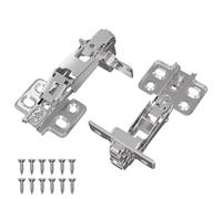 vidaXL Bisagra 2 pcs Níquel 139 x 64,1 x 10 mm Hierro, Bisagra moderna, hardware de hierro resistente, cabinet versátil, acabado niquelado para todo tipo de muebles