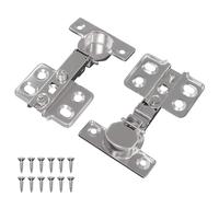 vidaXL Bisagra 2 pcs Níquel 85 x 52,5 x 9,5 mm Hierro, Selección de bisagras modernas, accesorios para muebles, componentes de puertas y herramientas confiables para el hogar