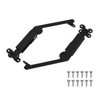 vidaXL Bisagra de soporte para tapa 2 pcs Negro 192 x 32 x 50 mm Acero, Garaje, Rectangular, Moderno, Diseño Innovador, Líneas Elegantes, Espacio Funcional, Almacenamiento Estiloso, Durabilidad y Fun