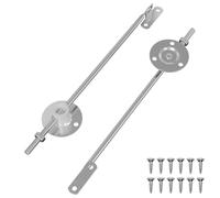 vidaXL Bisagra de soporte para tapa 2 pcs Plateado 194 x 36 x 18 mm, Oficina, área, industrial, caída, mesas, sillas, espacios de trabajo, equipo, suministros, almacenamiento, organización, eficienci