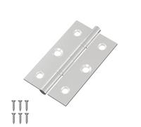 vidaXL Bisagra Liso 12 pcs Plateado 58 x 35 x 1 mm Acero, Componente de bisagra, unidor de muebles, hardware plateado, metal, gabinete, acceso, conector de carpintería, utilidad