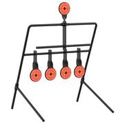 vidaXL Blanco de Tiro 4 + 1, 39.5 x 34 x 53 cm, de Acero Negro. Es Resistente al Calor y a la corrosión, Ideal para Usar Tanto en Interiores como Exteriores Entrenamiento de precisión