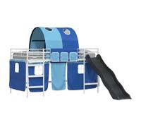 vidaXL Blanco y azul, 107 x 201 cm, habitación infantil, moderna, colores coloridos, decoración divertida, muebles funcionales, materiales seguros, fomenta la creatividad