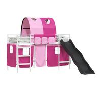 vidaXL Blanco y Rosa 100 x 190 cm, Habitación Infantil Moderna, Colores Coloridos, Decoración Divertida, Muebles Funcionales, Materiales Seguros, Favorece la Creatividad