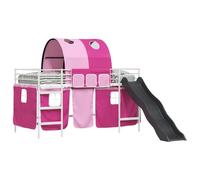 vidaXL Blanco y rosa 100 x 201 cm, habitación infantil, moderna, colores coloridos, decoración divertida, muebles funcionales, materiales seguros, fomento de la creatividad