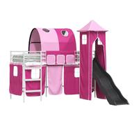 vidaXL Blanco y rosa 75 x 190 cm, habitación infantil, diseños modernos y divertidos en colores coloridos, espacios creativos para la imaginación y el aprendizaje con estilo