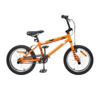 vidaXL BMX 16 Pulgadas para 5-8 Años Naranja, Bicicleta BMX para Niños Clásica, Manillar y Asiento Regulables, Velocidad Única, Marco de Acero