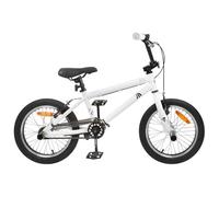 vidaXL BMX 20 Pulgadas para Mayores de 9 Años Blanco, Bicicleta BMX para Niños Clásica, Manillar y Asiento Regulables, Velocidad Única, Marco de Acero