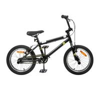 vidaXL BMX 20 Pulgadas para mayores de 9 años Negro, Bicicleta BMX para niños Clásica, Manillar y asiento ajustables, velocidad única, marco de acero