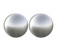 vidaXL Bola Cepillada 2 uds. Ø 15 cm Plateado Acero Inoxidable 201, Bolas decorativas redondas modernas para el hogar, adornos esféricos para interiores y exteriores