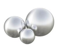 vidaXL Bola Cepillada 3 uds. Ø 20 cm Plateado Acero Inoxidable 201, Bolas decorativas redondas modernas para el hogar, adornos esféricos para interiores y exteriores