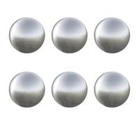 vidaXL Bola Cepillada 6 uds. Ø 7,5 cm Plateado Acero Inoxidable 201, Bolas decorativas redondas modernas para el hogar, adornos esféricos para interiores y exteriores