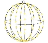 vidaXL Bola con 120 LED cálido 40 cm Metal, Sala, Navidad Moderna, Adornos Festivos, esferas Brillantes, Luces LED, decoración Interior, Acentos de Temporada