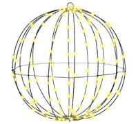 vidaXL Bola con 160 LED cálido 50 cm Metal, Sala, Navidad Moderna, Adornos Festivos, esferas Brillantes, Luces LED, decoración Interior, Acentos de Temporada