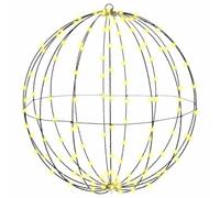vidaXL Bola con 192 LED cálido 60 cm Metal, Sala, Navidad Moderna, Adornos Festivos, esferas Brillantes, Luces LED, decoración Interior, Acentos de Temporada