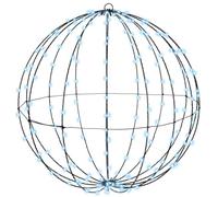 vidaXL Bola con 192 LED frío 60 cm Metal, Sala, Navidad Moderna, Adornos Festivos, esferas Brillantes, Luces LED, decoración Interior, Acentos de Temporada