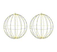 vidaXL Bola con 384 LED 2 pcs cálido 60 cm Metal, Sala, Navidad Moderna, Adornos Festivos, esferas Brillantes, Luces LED, decoración Interior, Acentos de Temporada