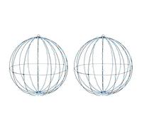 vidaXL Bola con 384 LED 2 pcs frío 60 cm Metal, Sala, Navidad Moderna, Adornos Festivos, esferas Brillantes, Luces LED, decoración Interior, Acentos de Temporada