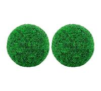 vidaXL 2X Bolas de Boj Artificial Adorno Floral Planta Decoración Macetas Jardineras Colgarlas con Cadena Jardín Patio Interior Exterior 35 cm