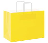 vidaXL Bolsas de Papel con Asas 250 uds Amarillas 32x17x25 cm