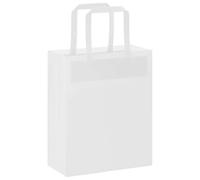 vidaXL Bolsas de Papel con Asas 250 uds Blanca 18x8x22 cm