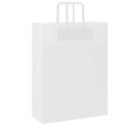 vidaXL Bolsas de Papel con Asas 250 uds Blanca 32x12x42 cm