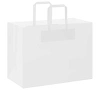 vidaXL Bolsas de Papel con Asas 250 uds Blanca 32x17x25 cm, Bolsa de Papel, Bolsa de Papel para Regalo, Bolsa de Regalo de Papel