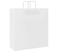 vidaXL Bolsas de Papel con Asas 250 uds Blanca 45x17x48 cm