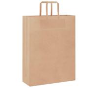 vidaXL Bolsas de Papel con Asas 250 uds marrón 32x12x42 cm
