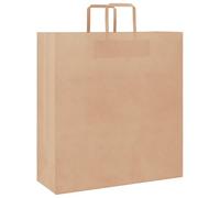 vidaXL Bolsas de papel con asas 250 uds marrón 45x17x48 cm