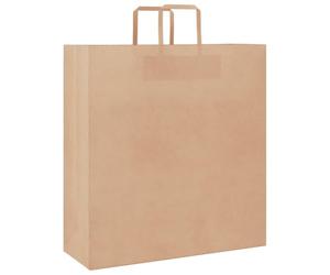 vidaXL Bolsas de Papel con Asas 250 uds marrón 45x17x48 cm
