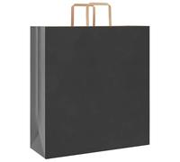 vidaXL Bolsas de Papel con Asas 250 uds Negra 45x17x48 cm