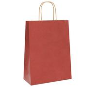 vidaXL Bolsas de Papel con Asas 250 uds Rojo 26x12x35 cm