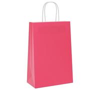 vidaXL Bolsas de Papel con Asas 250 uds Rosa 21x11x31 cm