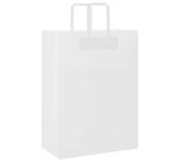 vidaXL Bolsas de papel con asas 50 uds blanca 32x17x44 cm