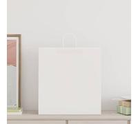 vidaXL Bolsas de papel kraft con asas 50 uds blanca 45x17x48 cm, bolsa de papel, bolsa de papel para regalo, bolsa de regalo de papel kraft