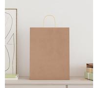 vidaXL Bolsas de Papel con Asas 50 uds marrón 32x12x42 cm