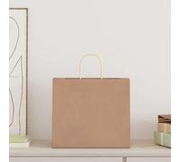 vidaXL Bolsas de Papel con Asas 50 uds marrón 32x22x28 cm