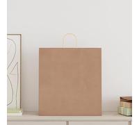 vidaXL Bolsas de papel kraft con asas 50 uds marrón 45x17x48 cm, bolsa de papel, bolsa de papel para regalo, bolsa de regalo de papel kraft