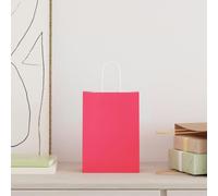 vidaXL Bolsas de Papel con Asas 50 uds Rosa 15x8x21 cm