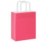 vidaXL Bolsas de Papel con Asas 50 uds Rosa 18x8x22 cm