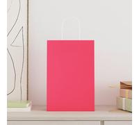 vidaXL Bolsas de Papel con Asas 50 uds Rosa 21x11x31 cm
