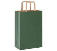 vidaXL Bolsas de Papel con Asas 50 uds Verde 21x11x31 cm